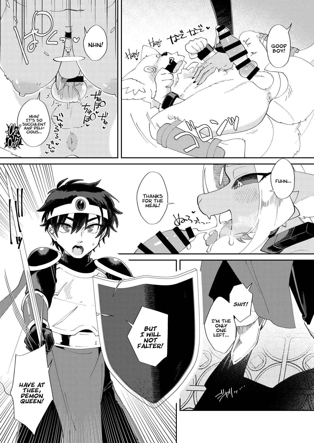 Hentai Manga Comic-The Demon Queen Was Invincible So The Hero Got All His Power Sucked From Him & Ended Up As Her Pet!-Read-8